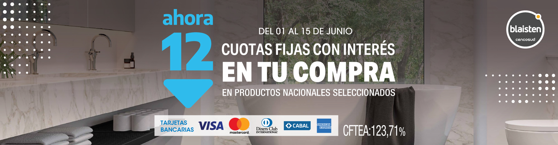 12 cuotas con interés 01 al 15 junio