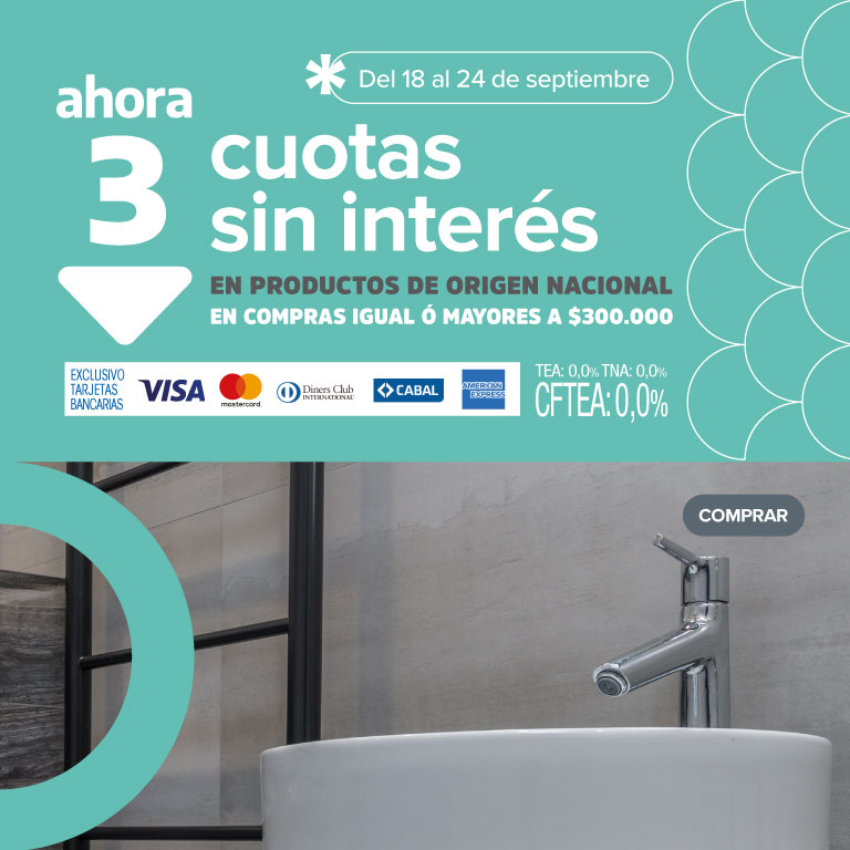 Ahora 3 sin interés en compras superiores a $300.000